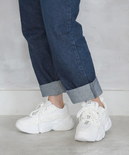 NOFALL（ノーフォール）の「厚底ダッドスニーカー（スニーカー・レディース・ホワイト/ブラック/ベージュ・LL/M/3L/S/L/SS）」の8枚目の写真