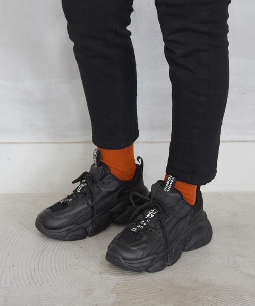 NOFALL（ノーフォール）の「厚底ダッドスニーカー（スニーカー・レディース・ホワイト/ブラック/ベージュ・LL/M/3L/S/L/SS）」の10枚目の写真