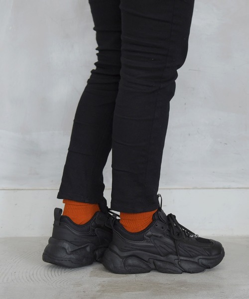 NOFALL（ノーフォール）の「厚底ダッドスニーカー（スニーカー・レディース・ホワイト/ブラック/ベージュ・LL/M/3L/S/L/SS）」の11枚目の写真