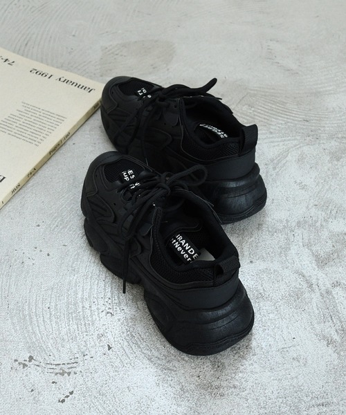 NOFALL（ノーフォール）の「厚底ダッドスニーカー（スニーカー・レディース・ホワイト/ブラック/ベージュ・LL/M/3L/S/L/SS）」の20枚目の写真