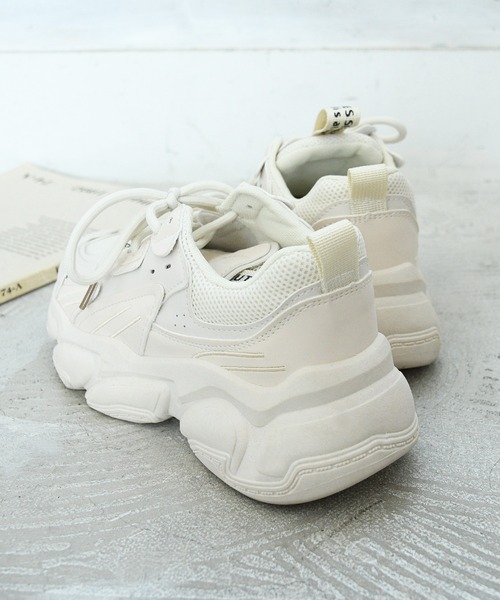 NOFALL（ノーフォール）の「厚底ダッドスニーカー（スニーカー・レディース・ホワイト/ブラック/ベージュ・LL/M/3L/S/L/SS）」の17枚目の写真