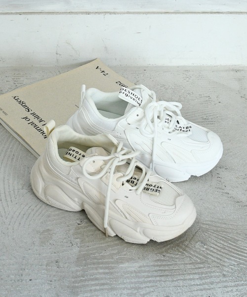 NOFALL（ノーフォール）の「厚底ダッドスニーカー（スニーカー・レディース・ホワイト/ブラック/ベージュ・LL/M/3L/S/L/SS）」の18枚目の写真
