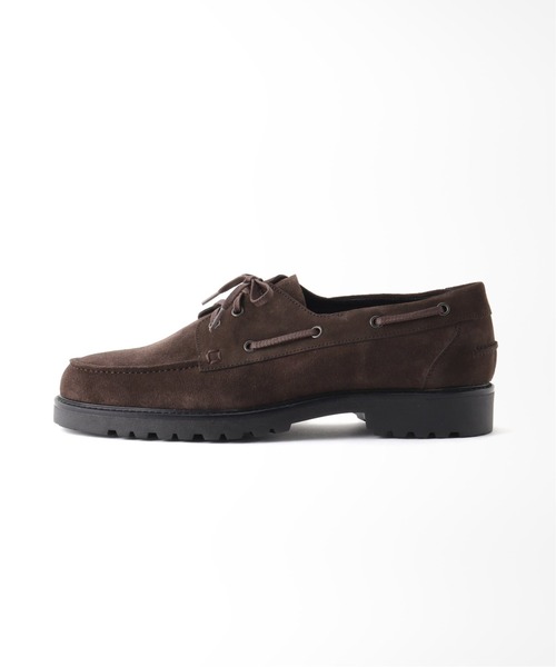 EDIFICE LA BOUCLE（エディフィスラブークル）の「【LA BOUCLE / ラブークル】スウェード デッキシューズ（モカシン/デッキシューズ・メンズ・ブラウン・40/41/42/43）」の4枚目の写真