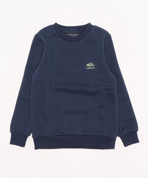 KRIFF MAYER Kid's Collection(クリフメイヤーキッズコレクション)の「アタタカクルー(スウェット・キッズ・ネイビー/マスタード/チャコール/グレー/カーキ/ブルーグリーン・120/170/150/130/140/160)」の4枚目の写真