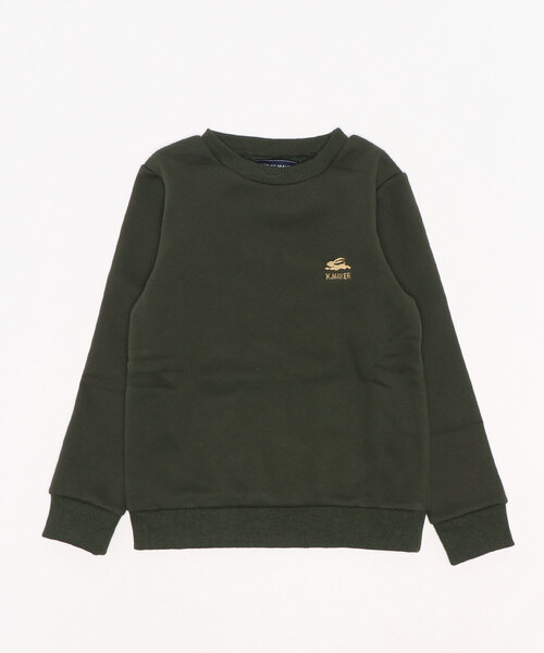 KRIFF MAYER Kid's Collection(クリフメイヤーキッズコレクション)の「アタタカクルー(スウェット・キッズ・ネイビー/マスタード/チャコール/グレー/カーキ/ブルーグリーン・120/170/150/130/140/160)」の3枚目の写真