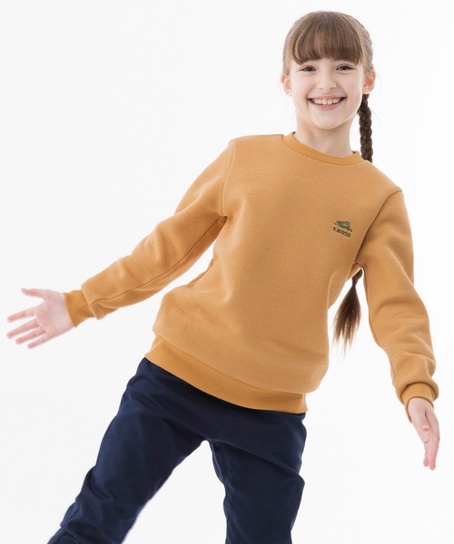 KRIFF MAYER Kid's Collection(クリフメイヤーキッズコレクション)の「アタタカクルー(スウェット・キッズ・ネイビー/マスタード/チャコール/グレー/カーキ/ブルーグリーン・120/170/150/130/140/160)」の6枚目の写真