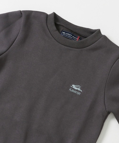 KRIFF MAYER Kid's Collection(クリフメイヤーキッズコレクション)の「アタタカクルー(スウェット・キッズ・ネイビー/マスタード/チャコール/グレー/カーキ/ブルーグリーン・120/170/150/130/140/160)」の15枚目の写真