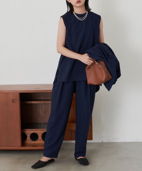 Aunt Marie's（アントマリーズ）の「バックフレアノースリトップス（シャツ/ブラウス・レディース・ネイビー/ブラック・FREE）」の20枚目の写真