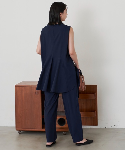 Aunt Marie's（アントマリーズ）の「バックフレアノースリトップス（シャツ/ブラウス・レディース・ネイビー/ブラック・FREE）」の12枚目の写真