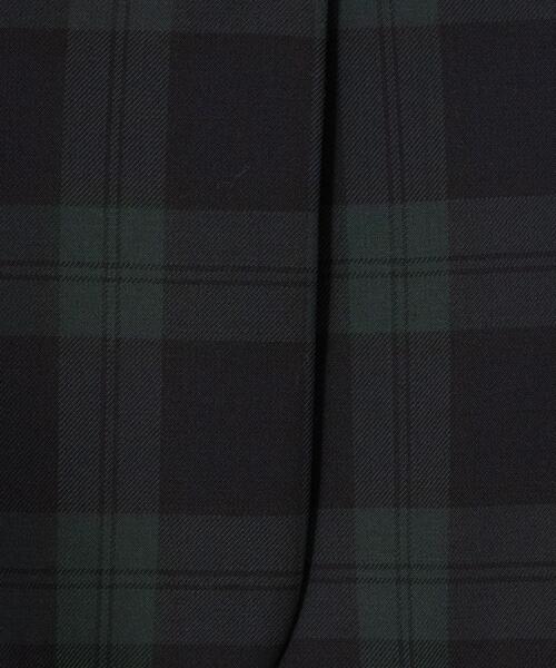 green label relaxing（グリーンレーベルリラクシング）の「TW ブラックウォッチ ボレロ（ノーカラージャケット・キッズ・ダークグリーン・110cm/130cm/120cm）」の2枚目の写真