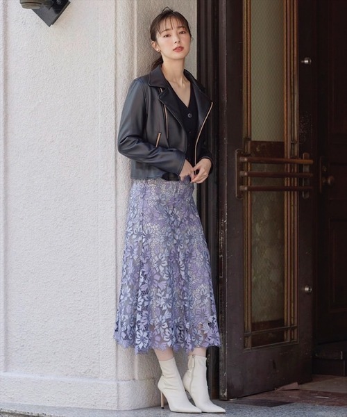 SWINGLE（スウィングル）の「エコレザーライダースジャケット（ライダースジャケット・レディース・ブラック/ベージュ/カーキ・SMALL/MEDIUM）」の15枚目の写真