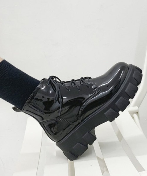 STYLEBLOCK(スタイルブロック)の「レースアップブーツ(ブーツ・レディース・ブラック/ブラック系その他・35/40/38/37/36/39)」の8枚目の写真