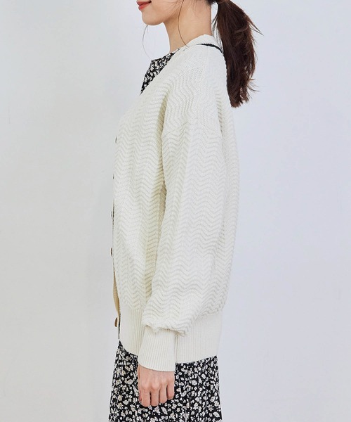 ROPE' PICNIC(ロペピクニック)の「ヘリンボーン柄カーディガン(カーディガン/ボレロ・レディース・キナリ/グリーン・38)」の19枚目の写真