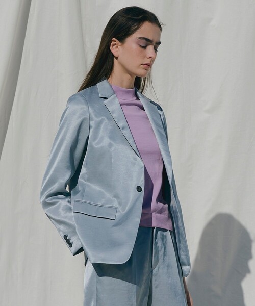 Aresense（アーセンス）の「Aresense/アーセンス セシェスラブジャケット（テーラードジャケット・レディース・ナチュラル/ベージュ/サックスブルー・36/38）」の3枚目の写真