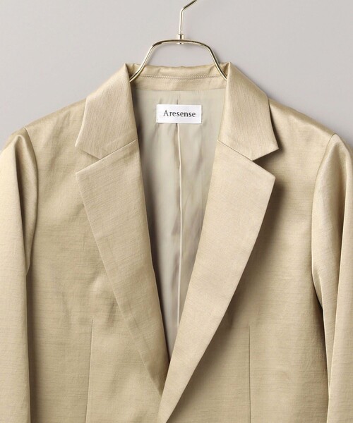 Aresense（アーセンス）の「Aresense/アーセンス セシェスラブジャケット（テーラードジャケット・レディース・ナチュラル/ベージュ/サックスブルー・36/38）」の6枚目の写真