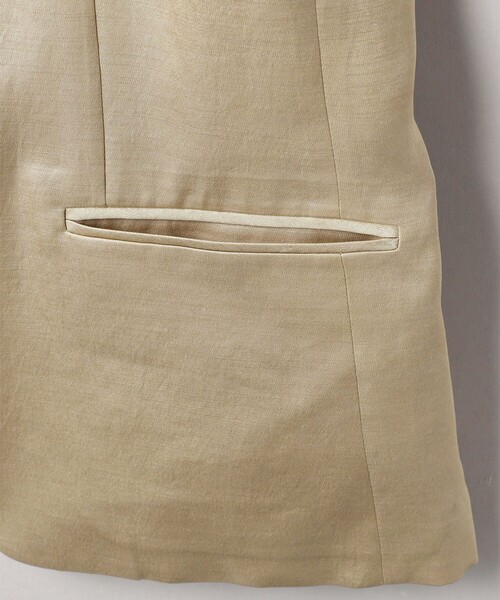 Aresense（アーセンス）の「Aresense/アーセンス セシェスラブジャケット（テーラードジャケット・レディース・ナチュラル/ベージュ/サックスブルー・36/38）」の9枚目の写真