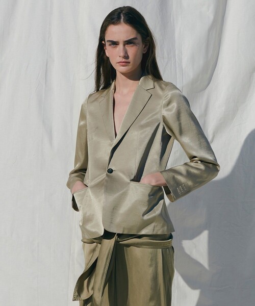 Aresense（アーセンス）の「Aresense/アーセンス セシェスラブジャケット（テーラードジャケット・レディース・ナチュラル/ベージュ/サックスブルー・36/38）」の15枚目の写真