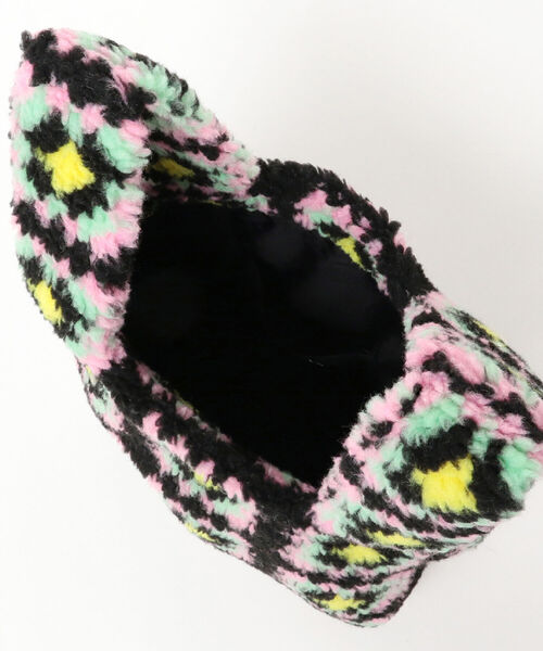 Ray BEAMS(レイビームス)の「Ray BEAMS / グラニー スクエア ボア バッグ(トートバッグ・レディース・ブラック/ナチュラル・ONE SIZE)」の13枚目の写真