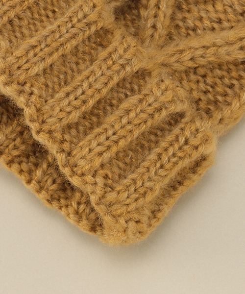 Love&Peace&Money(ラブアンドピースアンドマネー)の「ニット帽(ニットキャップ/ビーニー・キッズ・レッド/キャメル・M(48-52cm)/L(52-56cm))」の17枚目の写真