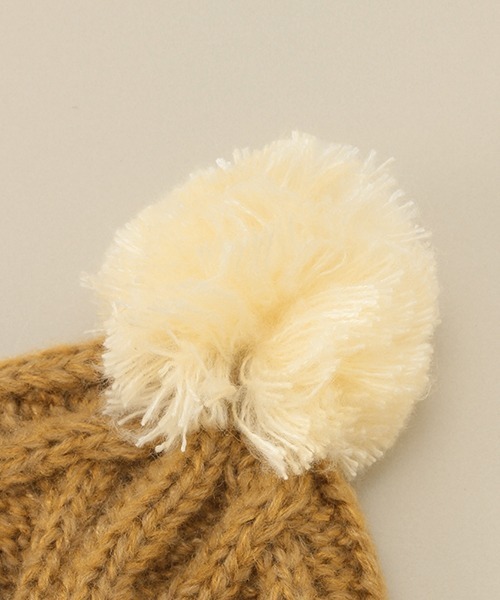 Love&Peace&Money(ラブアンドピースアンドマネー)の「ニット帽(ニットキャップ/ビーニー・キッズ・レッド/キャメル・M(48-52cm)/L(52-56cm))」の18枚目の写真