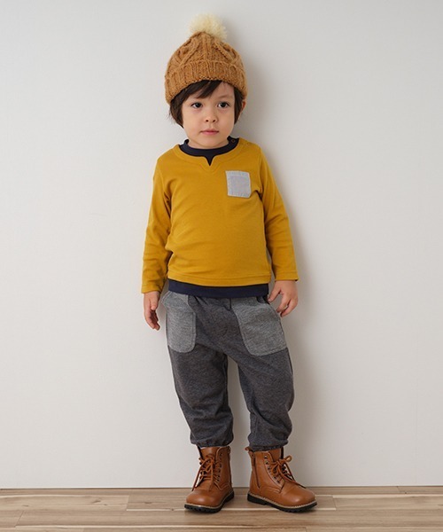 Love&Peace&Money(ラブアンドピースアンドマネー)の「ニット帽(ニットキャップ/ビーニー・キッズ・レッド/キャメル・M(48-52cm)/L(52-56cm))」の5枚目の写真