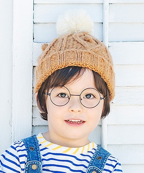 Love&Peace&Money(ラブアンドピースアンドマネー)の「ニット帽(ニットキャップ/ビーニー・キッズ・レッド/キャメル・M(48-52cm)/L(52-56cm))」の9枚目の写真