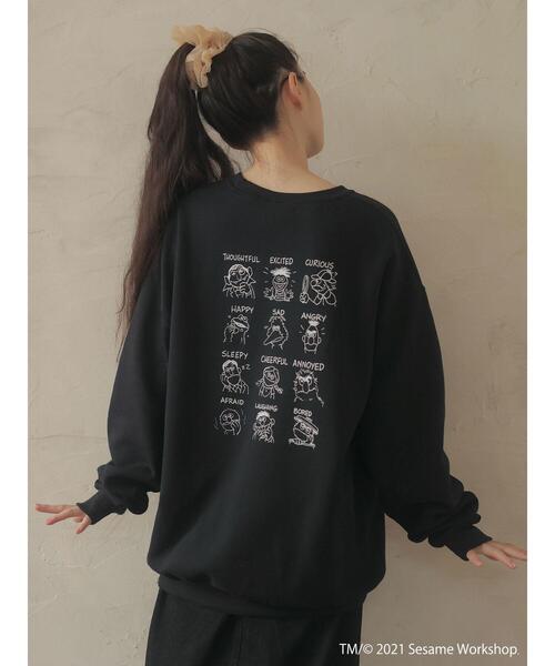 Green　Parks（グリーンパークス）の「■SESAME STREET FACE スウェット＊（スウェット・レディース・ブラック・FREE）」の3枚目の写真