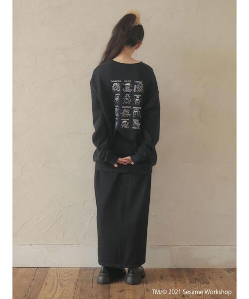 Green　Parks（グリーンパークス）の「■SESAME STREET FACE スウェット＊（スウェット・レディース・ブラック・FREE）」の5枚目の写真