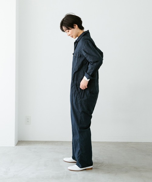 note et silence （ノートエシロンス）の「【 AMB100貨 】yarmo　オールインワン（つなぎ/オールインワン・レディース・グレー/ネイビー・SMALL）」の8枚目の写真