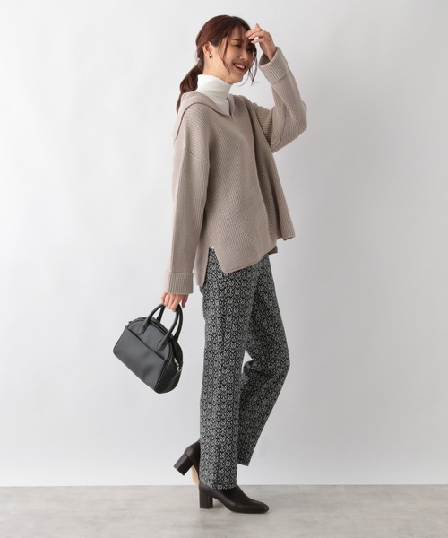 GLOBAL WORK（グローバルワーク）の「洗えるセーラーカラーニットプルオーバー/215621（ニット/セーター・レディース・アイボリー/ブラック/グレイッシュベージュ・FREE）」の20枚目の写真