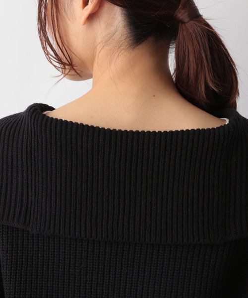 GLOBAL WORK（グローバルワーク）の「洗えるセーラーカラーニットプルオーバー/215621（ニット/セーター・レディース・アイボリー/ブラック/グレイッシュベージュ・FREE）」の19枚目の写真