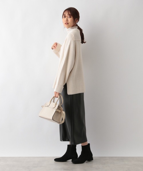 GLOBAL WORK（グローバルワーク）の「洗えるセーラーカラーニットプルオーバー/215621（ニット/セーター・レディース・アイボリー/ブラック/グレイッシュベージュ・FREE）」の12枚目の写真