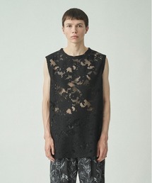 JACQUARD LACE NO-SLEEVE