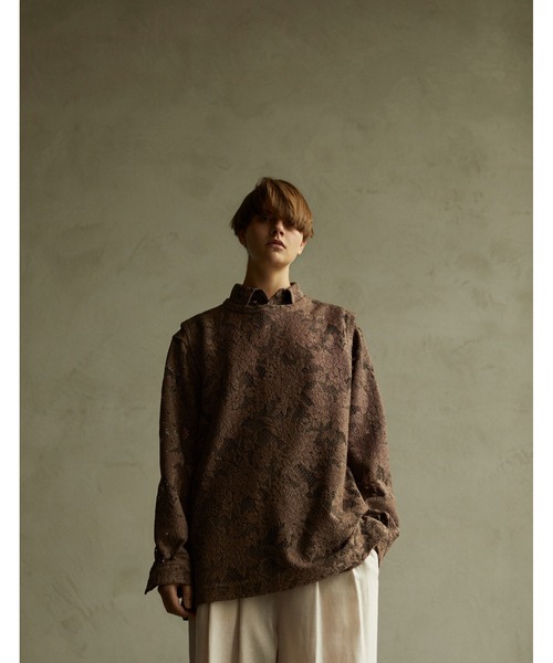 Juha(ユハ)の「JACQUARD LACE NO-SLEEVE(ベスト・メンズ・ブラック/ブラウン・4/3)」の3枚目の写真