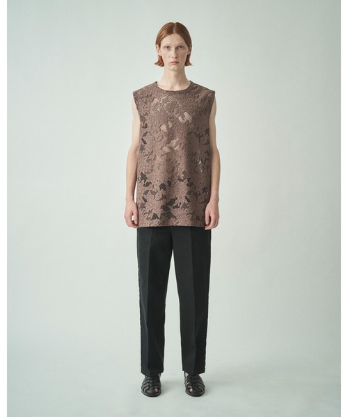 Juha(ユハ)の「JACQUARD LACE NO-SLEEVE(ベスト・メンズ・ブラック/ブラウン・4/3)」の11枚目の写真