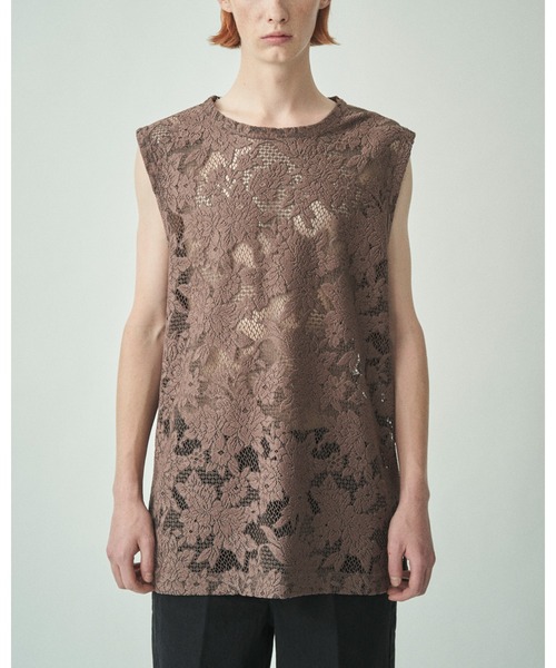 Juha(ユハ)の「JACQUARD LACE NO-SLEEVE(ベスト・メンズ・ブラック/ブラウン・4/3)」の6枚目の写真