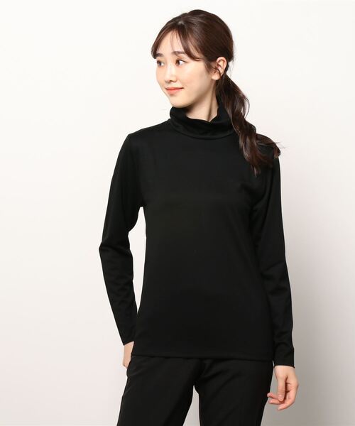 Vincent et Mireille(バンソンエミレイユ)の「【VINCENT ET MIREILLE/バンソンエミレイユ】タートルネックプルオーバー(Tシャツ/カットソー・レディース・ブラック/オフホワイト・38)」の1枚目の写真