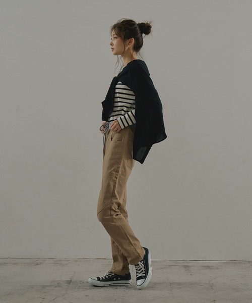 Fashion Letter(ファッションレター)の「ストレッチサルエルパンツ(その他パンツ・レディース・ブラック/ベージュ/カーキ・LL/3L/4L/L/M)」の12枚目の写真