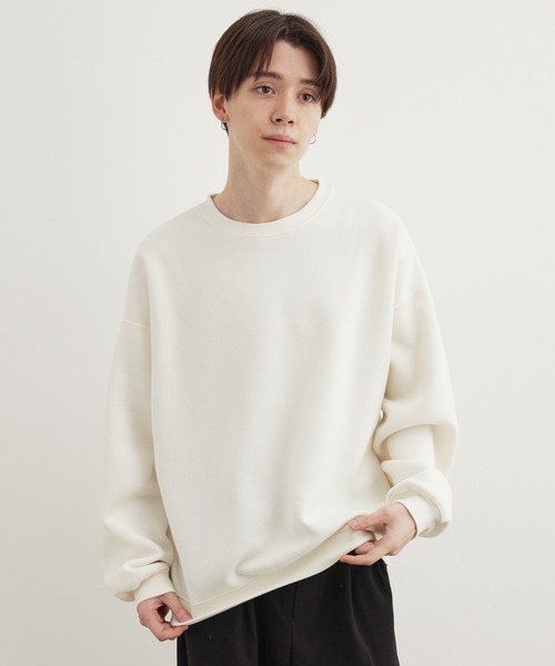 JUNRED(ジュンレッド)の「ファインスウェットルーズプルオーバー(スウェット・メンズ・チャコールグレー/ベージュ/ブルー/キナリ・S/M/L)」の13枚目の写真