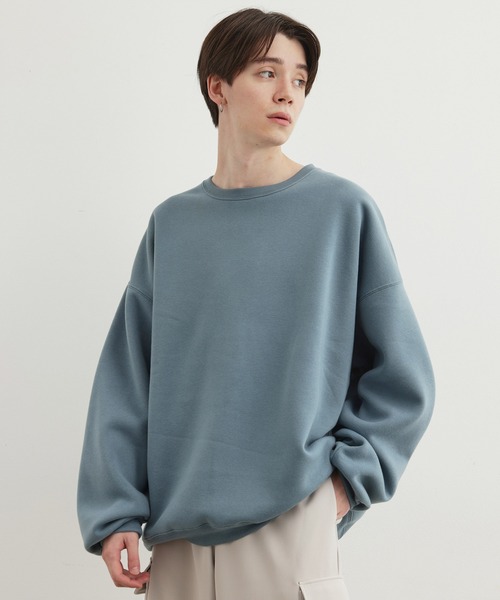 JUNRED(ジュンレッド)の「ファインスウェットルーズプルオーバー(スウェット・メンズ・チャコールグレー/ベージュ/ブルー/キナリ・S/M/L)」の15枚目の写真