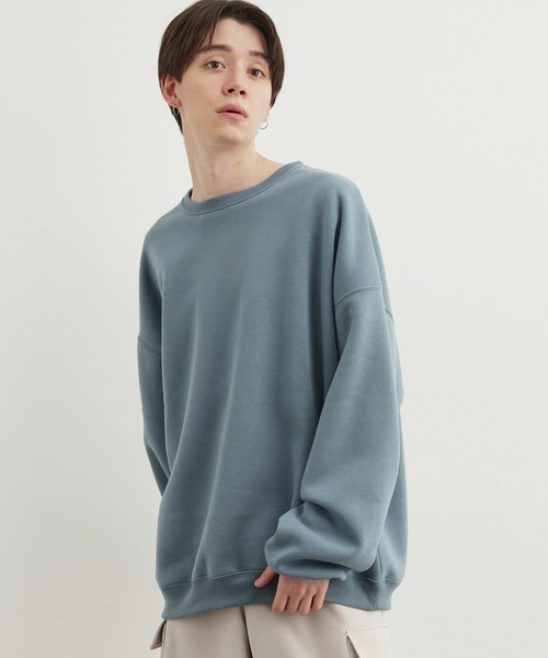 JUNRED(ジュンレッド)の「ファインスウェットルーズプルオーバー(スウェット・メンズ・チャコールグレー/ベージュ/ブルー/キナリ・S/M/L)」の16枚目の写真