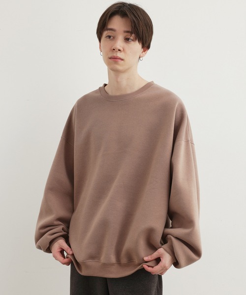 JUNRED(ジュンレッド)の「ファインスウェットルーズプルオーバー(スウェット・メンズ・チャコールグレー/ベージュ/ブルー/キナリ・S/M/L)」の18枚目の写真