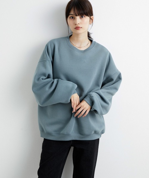 JUNRED(ジュンレッド)の「ファインスウェットルーズプルオーバー(スウェット・メンズ・チャコールグレー/ベージュ/ブルー/キナリ・S/M/L)」の21枚目の写真