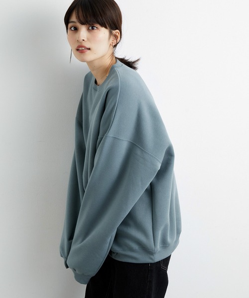 JUNRED(ジュンレッド)の「ファインスウェットルーズプルオーバー(スウェット・メンズ・チャコールグレー/ベージュ/ブルー/キナリ・S/M/L)」の22枚目の写真