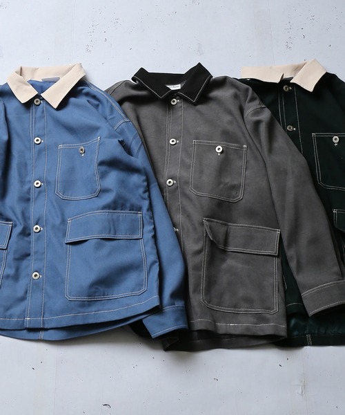 SPINNS（スピンズ）の「フェイクスウェード カバーオール（カバーオール・メンズ・ブルー/グレー系その他/グリーン系その他・ONESIZE）」の7枚目の写真