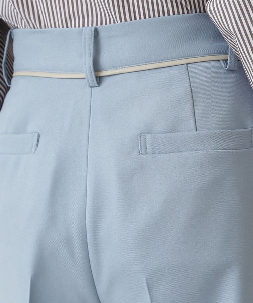 N.（N. Natural Beauty Basic）（エヌエヌナチュラルビューティーベーシック）の「【S Size Line】パイピングストレートパンツ（その他パンツ・レディース・ブルー/グレー系その他/グリーン・MEDIUM/SMALL）」の10枚目の写真