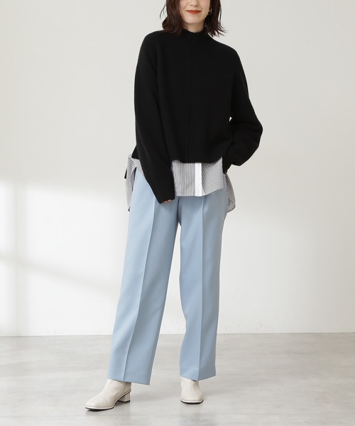 N.（N. Natural Beauty Basic）（エヌエヌナチュラルビューティーベーシック）の「【S Size Line】パイピングストレートパンツ（その他パンツ・レディース・ブルー/グレー系その他/グリーン・MEDIUM/SMALL）」の11枚目の写真