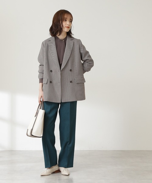 N.（N. Natural Beauty Basic）（エヌエヌナチュラルビューティーベーシック）の「【S Size Line】パイピングストレートパンツ（その他パンツ・レディース・ブルー/グレー系その他/グリーン・MEDIUM/SMALL）」の9枚目の写真