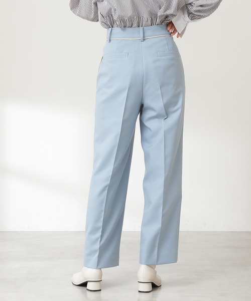 N.（N. Natural Beauty Basic）（エヌエヌナチュラルビューティーベーシック）の「【S Size Line】パイピングストレートパンツ（その他パンツ・レディース・ブルー/グレー系その他/グリーン・MEDIUM/SMALL）」の6枚目の写真
