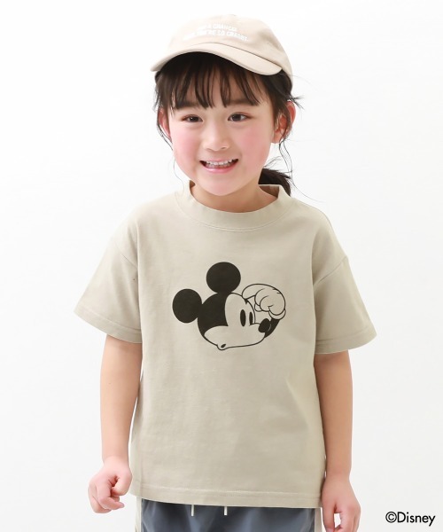 Disney(ディズニー)の「ディズニー ミッキー/Tシャツ(Tシャツ/カットソー・キッズ・スミクロ/グレー系その他/サックスブルー・80cm/90cm/100cm/110cm/120cm/130cm/140cm/150cm/160cm)」の3枚目の写真
